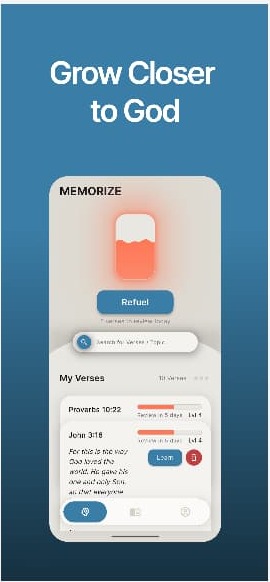 The Veluma memorization home screen