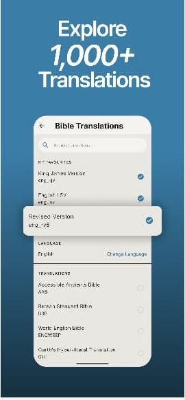 Browsing Bible translations in Veluma